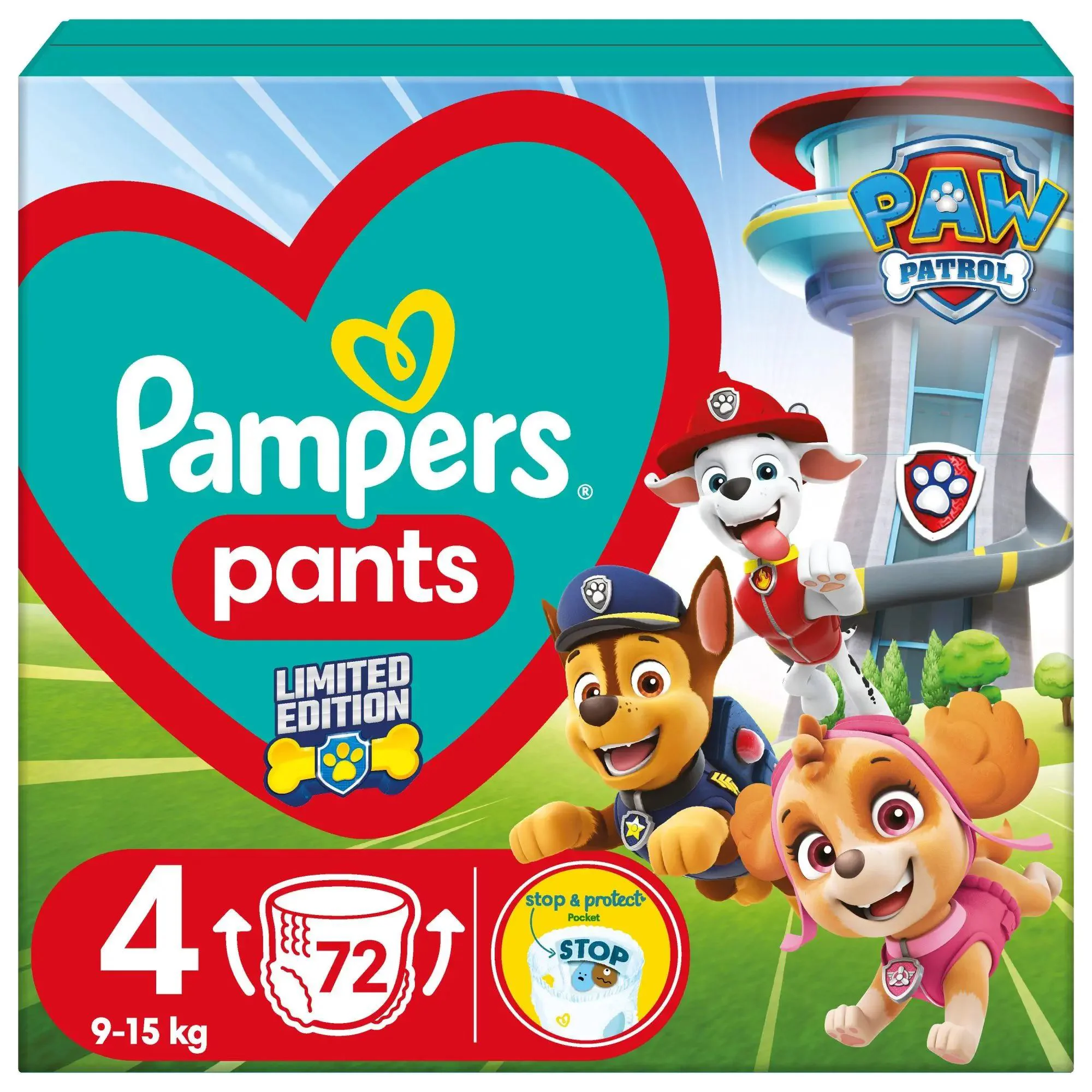 Трусики Pampers Pants Paw Patrol 4 (9-15 кг), 72 шт. foto