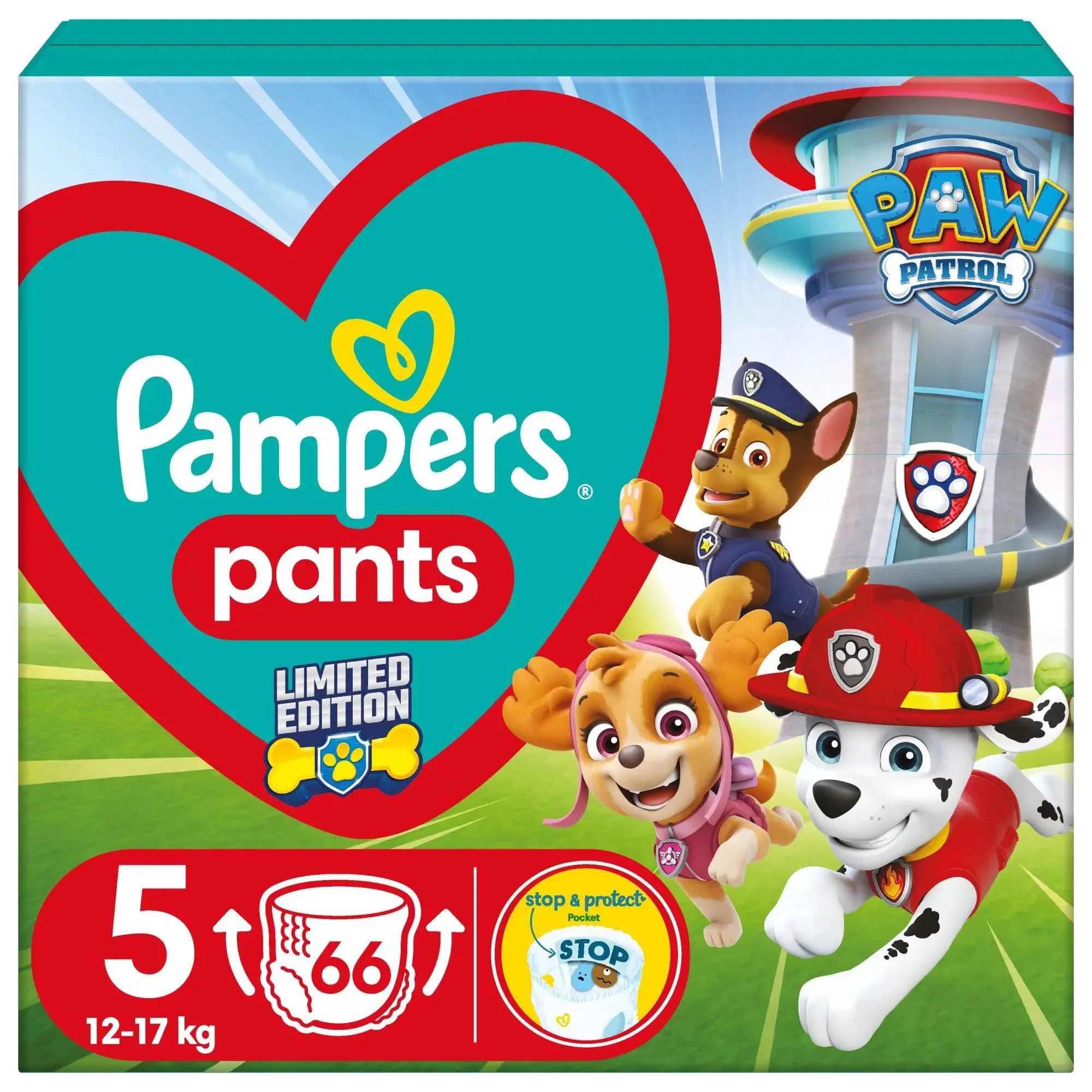 Трусики Pampers Pants Paw Patrol 5 (12-17 кг), 66 шт. foto