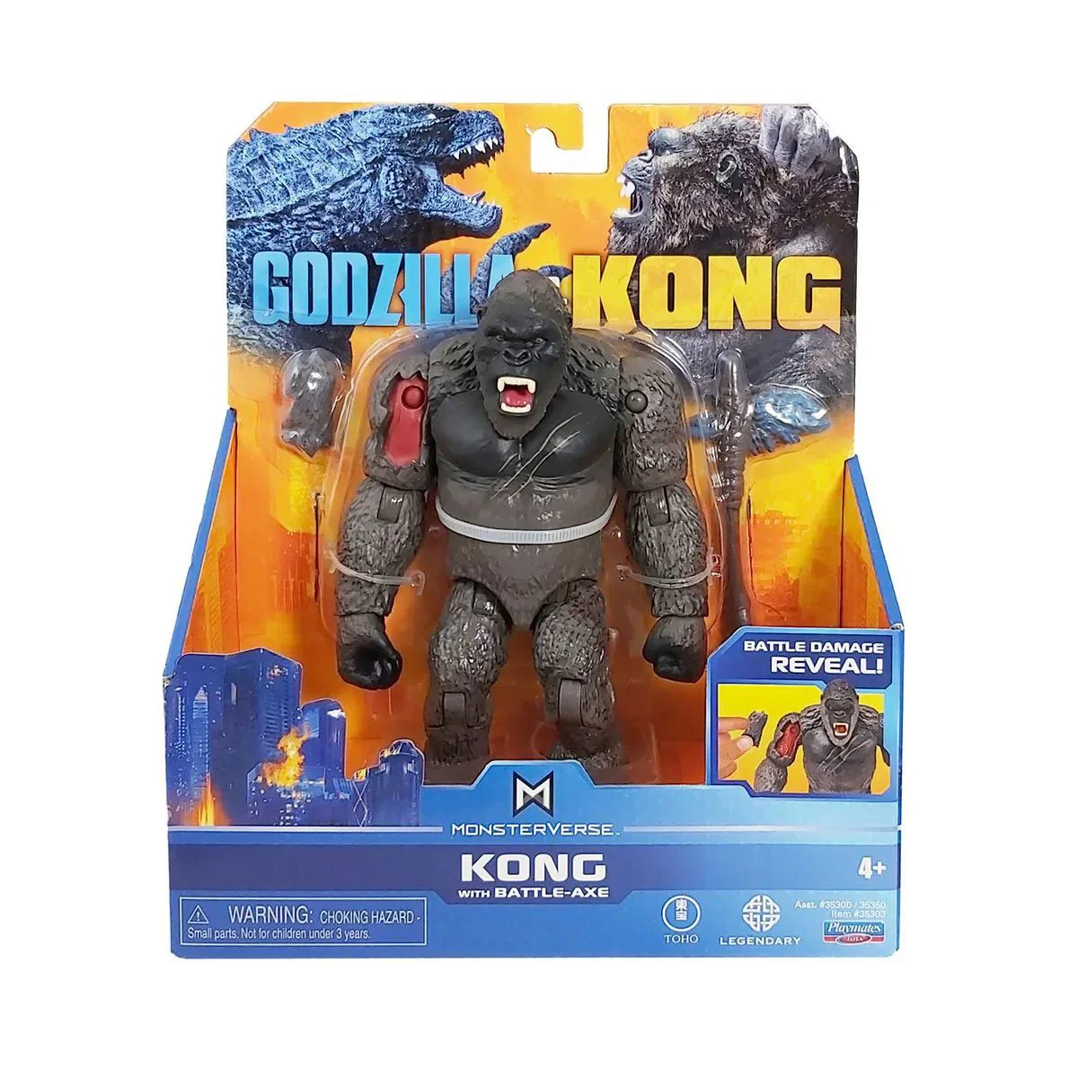 Игровая фигурка Godzilla vs. Kong Конг с боевым топором, 15 см