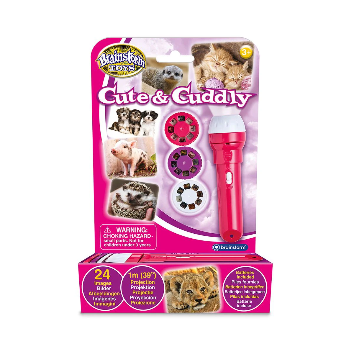 Lanterna-Proiector Brainstorm Toys Animalute adorabile cu 3 discuri - 24 imagini