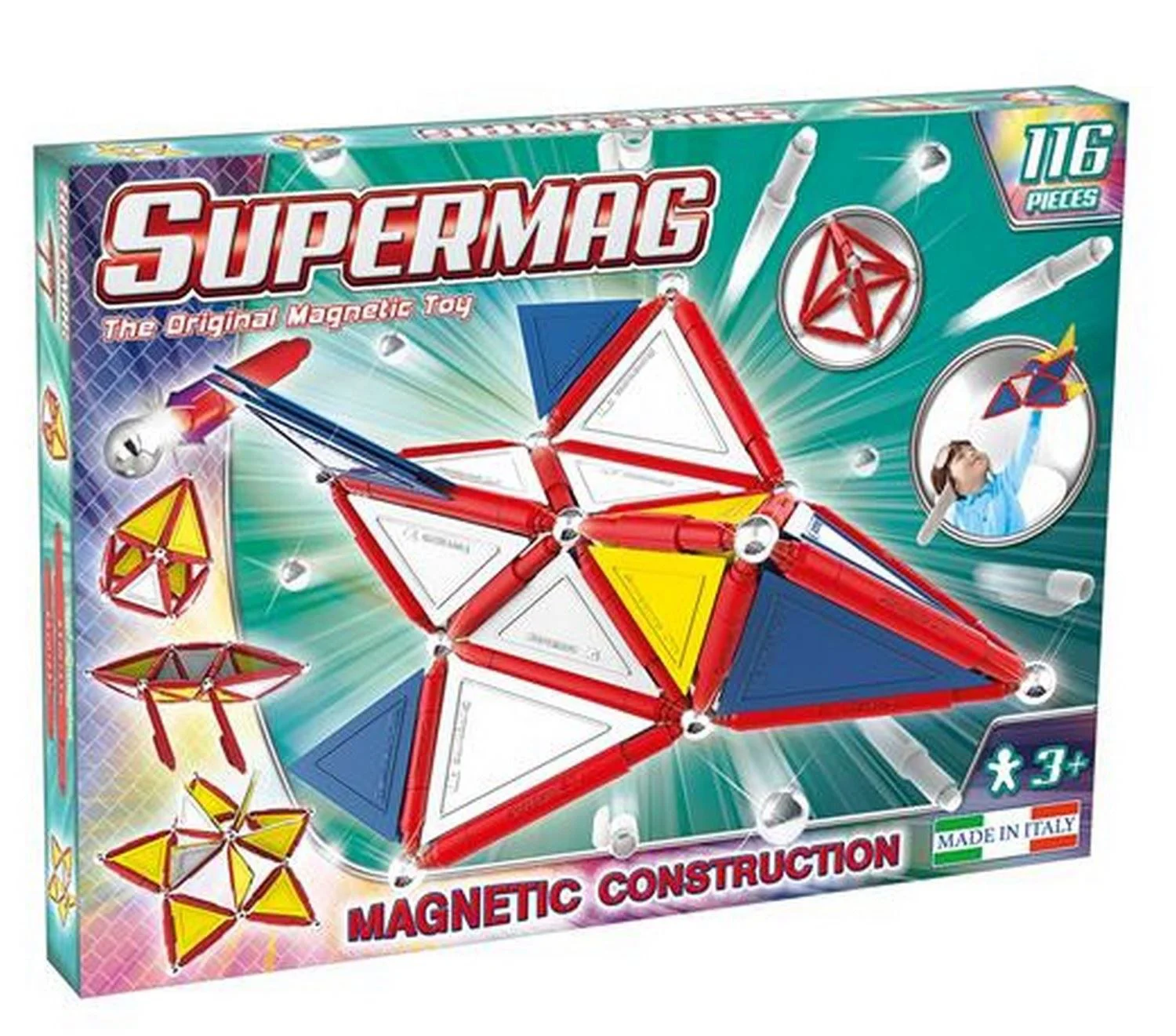 image for Set de constructie magnetic Supermag Tags Primary, 116 piese foto