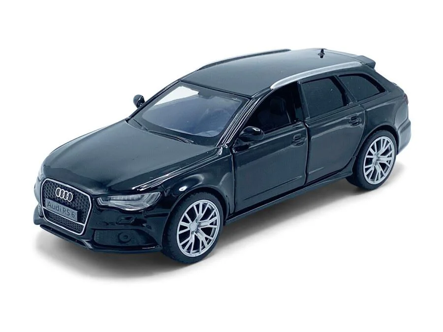 Audi RS6 модель автомобиля, 1:36, Черный Механизм обратного хода, синхрон foto