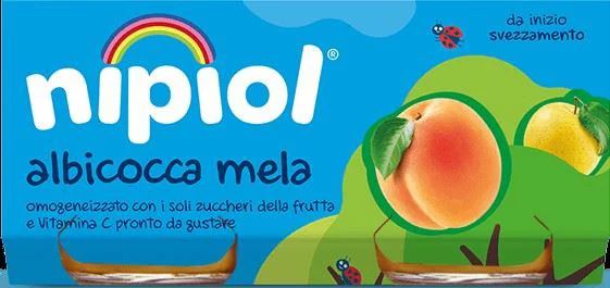 Пюре Nipiol из яблок и абрикосов (4+ мес), 2х80 г