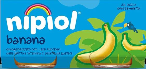 Piure Nipiol din banane (4+ luni), 2x80 g