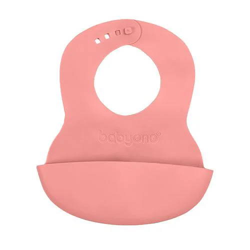 Силиконовый нагрудник мягкий BabyOno с регулируемой застежкой foto