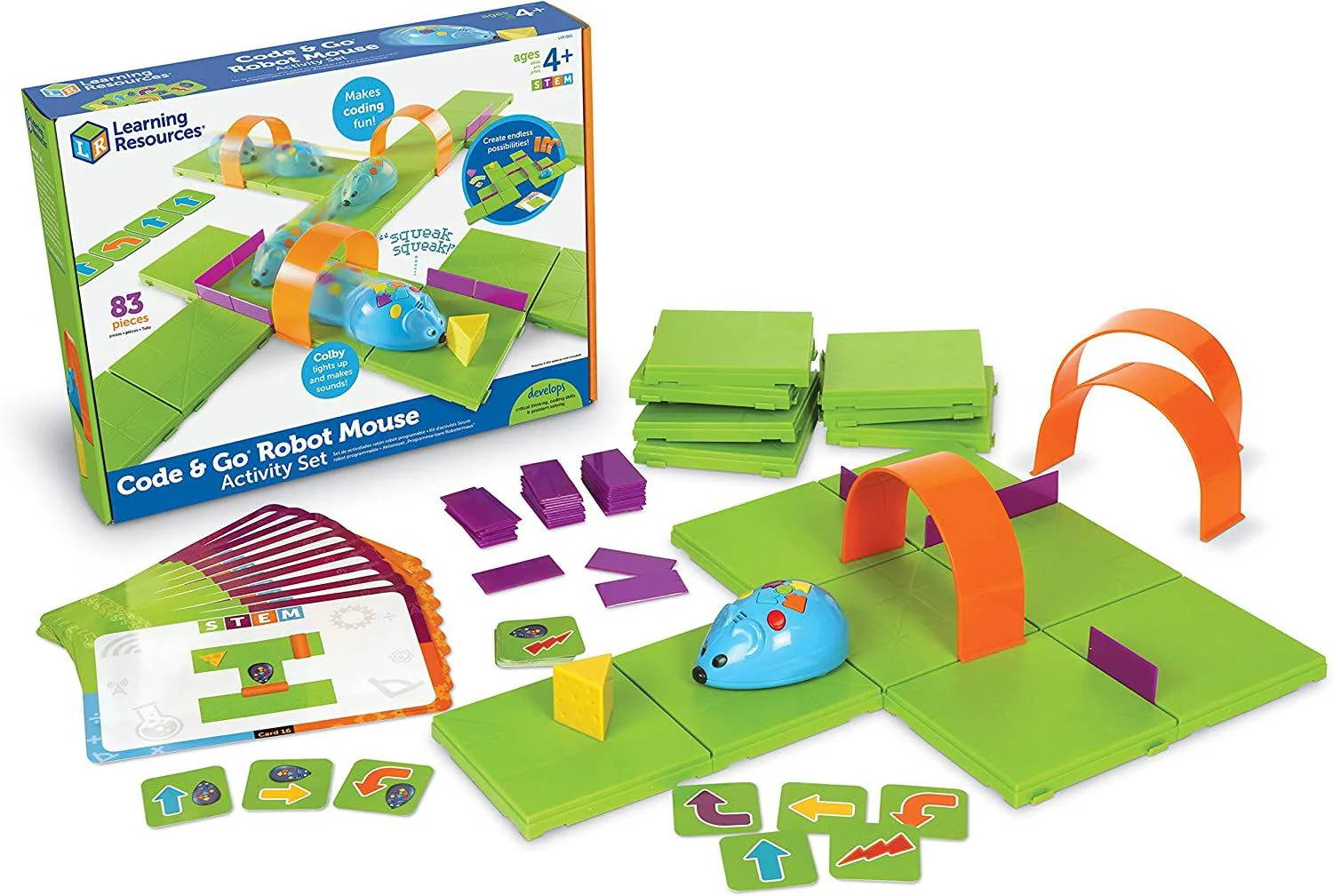 Set de joaca Learning Resources Stem Labirint, Soarece robot