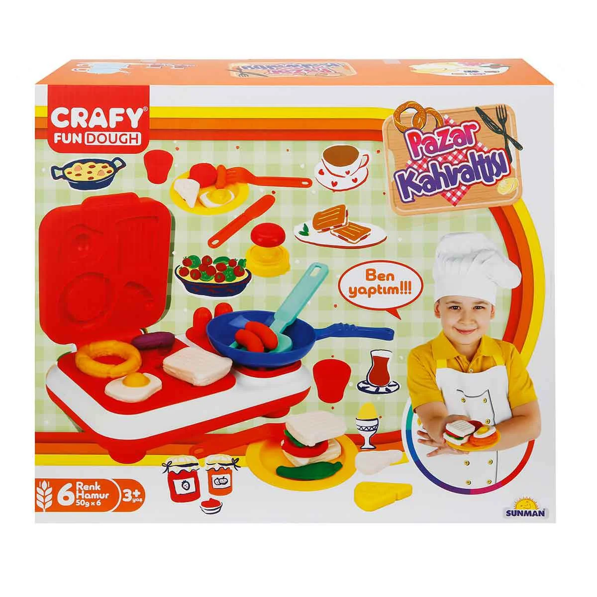 Set pasta de modelat Crafy Dough Sunday Brunch, 24 elemente