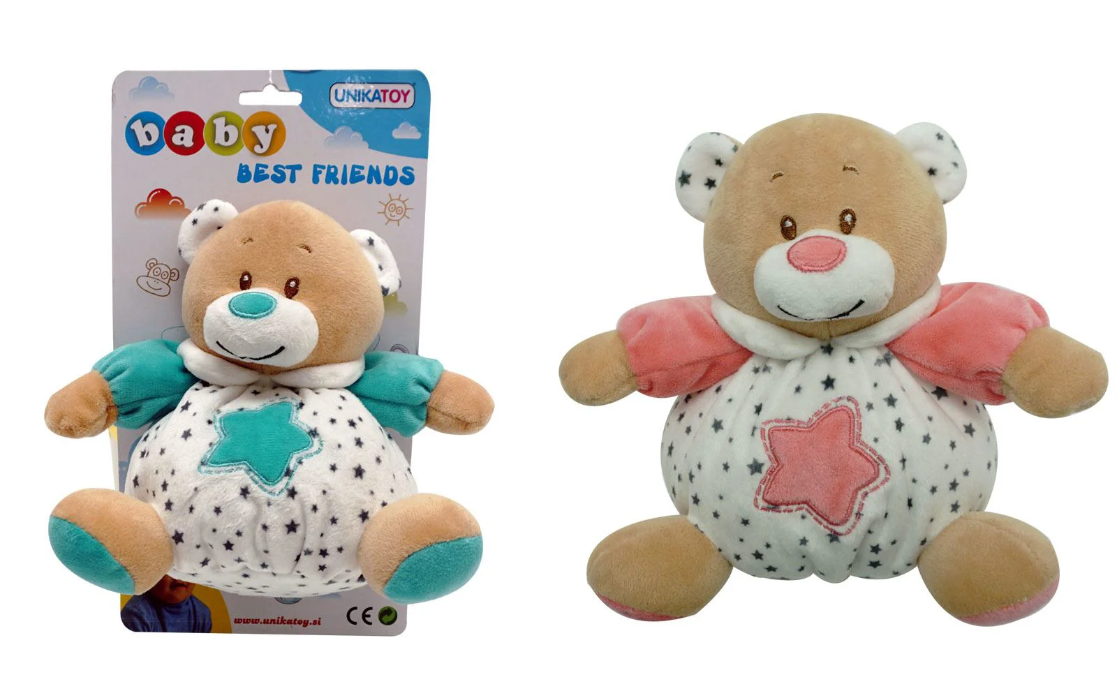 Jucarie de plus Unika Toys Ursulet -sunatoare, 16cm foto