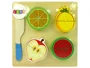 Деревянный игровой набор Lean Toys для нарезки фруктов, 4 шт.