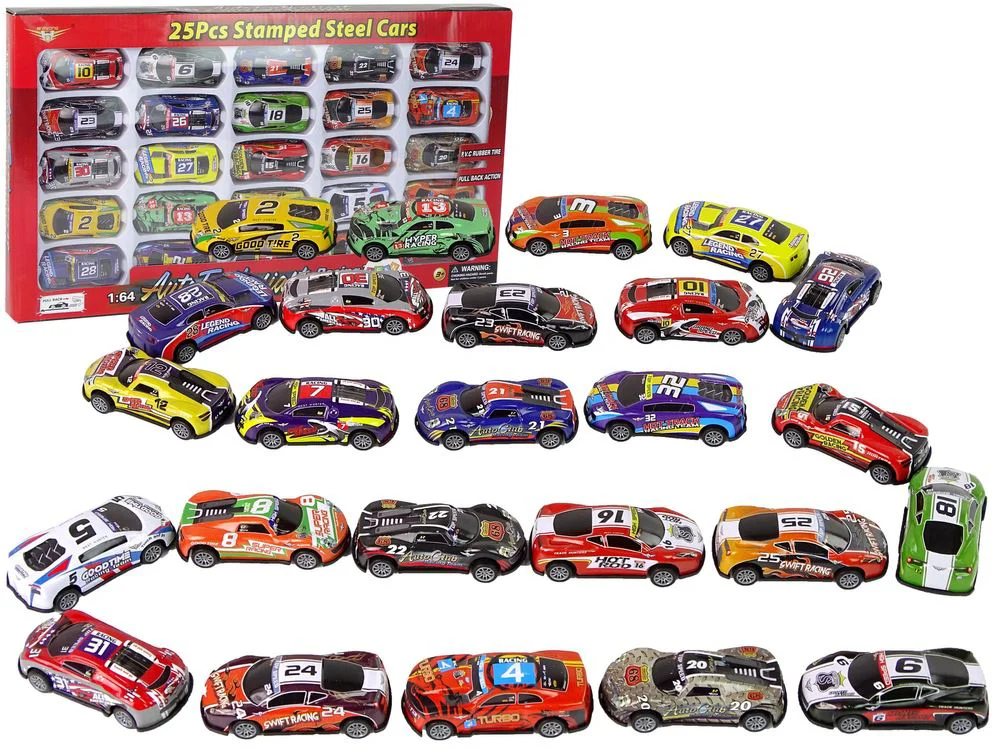 Set de joaca Lean Toys 25 masinute sport din metal foto