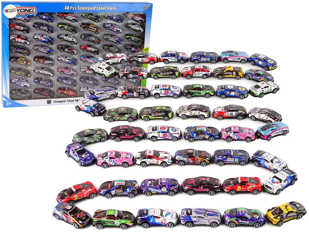 Set de joaca Lean Toys 48 masinute sport din metal foto