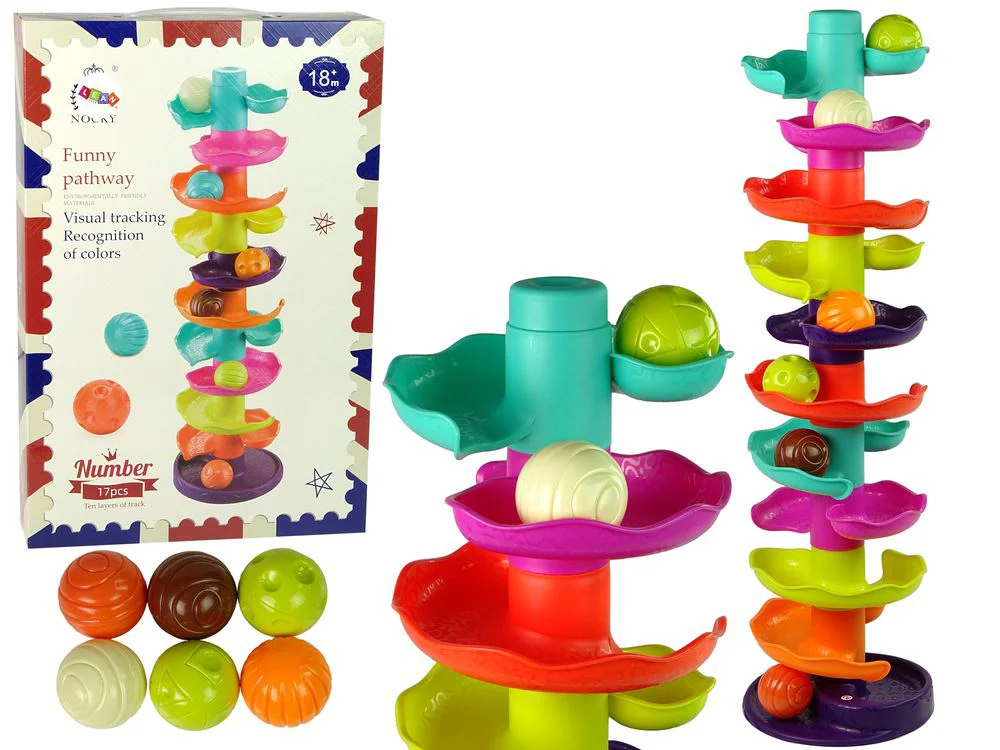 Jucarie interactiva Lean Toys Turn cu traseu de mingi