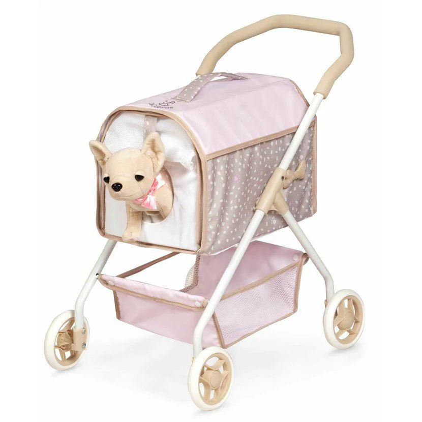 Set de jucarie DeCuevas Carucior si animalut de companie Chihuahua foto