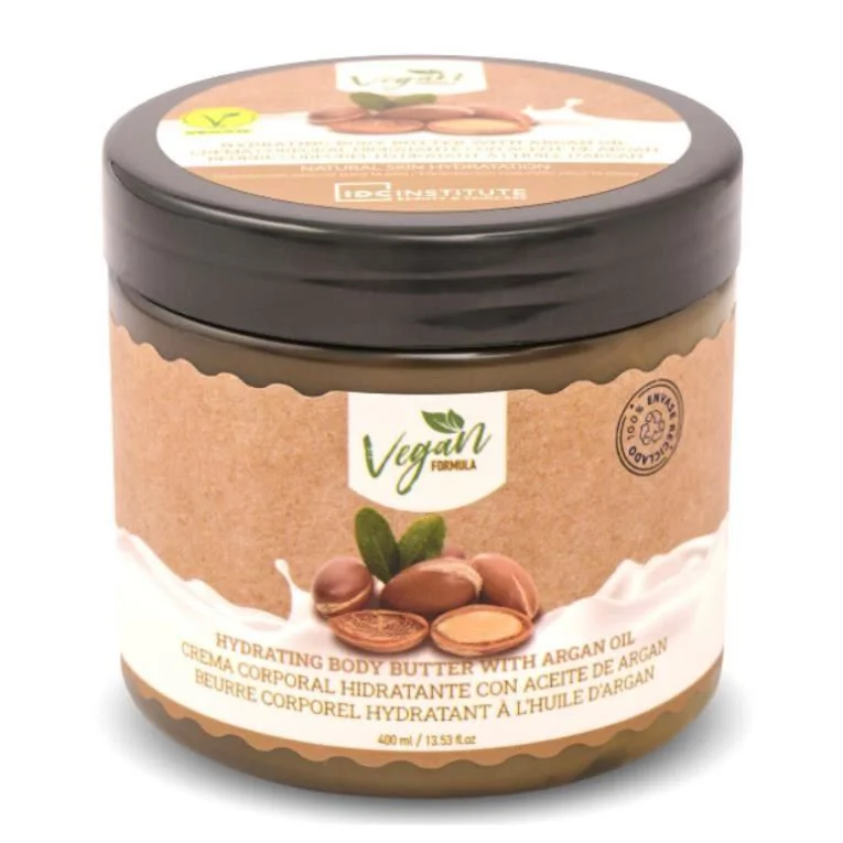 Unt de corp vegan IDC Institute cu ulei de argan, 400 ml.