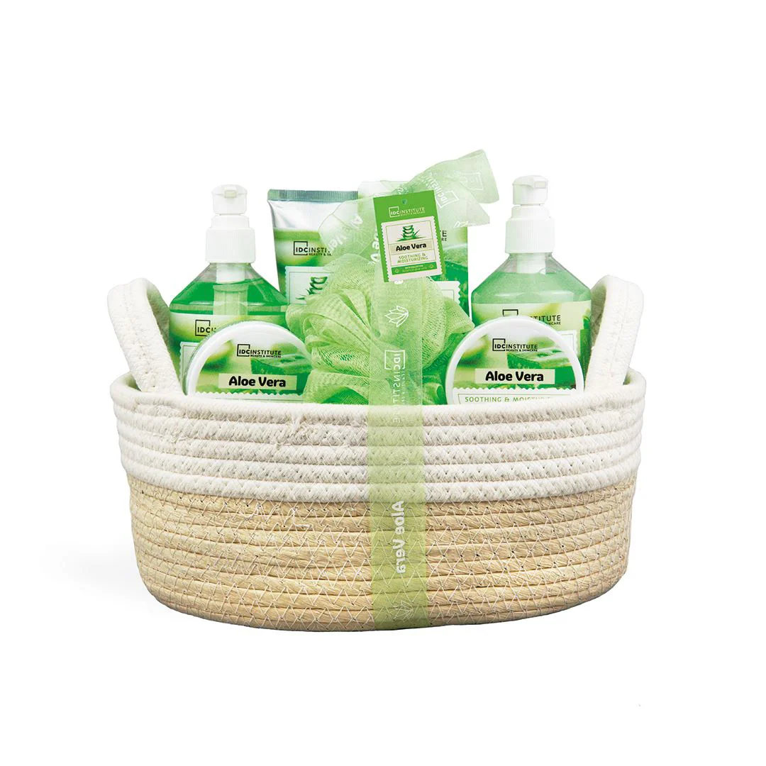 image for Set complet IDC Institute Aloe Vera, in cos (7 piese) foto