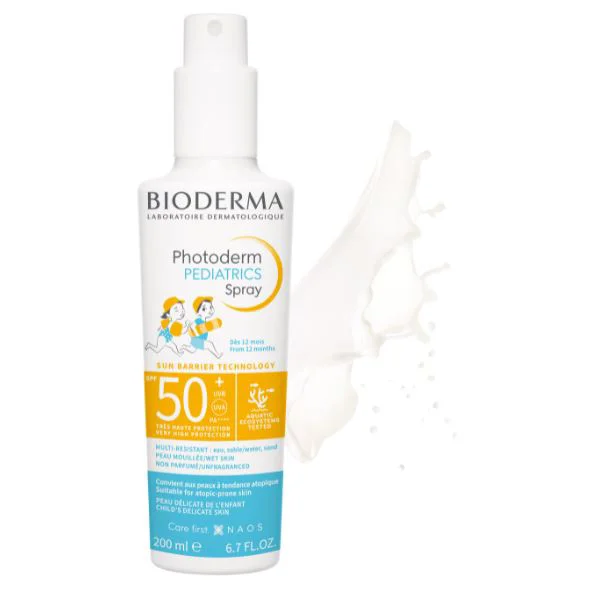 Spray de protectie solara Bioderma Photoderm Pediatrics SPF 50+, 200 ml.