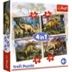 Puzzle 4 in 1 Trefl Dinozaurii interesanti foto