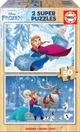 Puzzle din lemn Educa 2 in 1 Frozen, 50 piese foto
