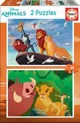 Puzzle Educa 2 in 1 Regele Leu, 2 x 48 piese foto