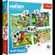 Puzzle Trefl 4in1 Ziua buna a lui Mickey Mouse foto