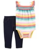 Carter's Set 2 piese Body cu dungi si pantaloni foto