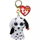 Jucarie breloc TY Mini Boos, Catelusul alb Fetch, 10 cm foto