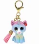 Jucarie breloc TY Mini Boos Pisica Heather, 10 cm foto