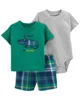 Carter's Set 3 piese Body, tricou si pantaloni scurti Aligator foto