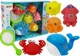 Set pentru baie LeanToys cu plasa si figurine animale marine foto