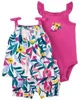 Carter's Set 3 piese Body, top si pantaloni scurti Flori foto
