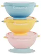Set 3 boluri colorate pentru mancare Badabulle cu suport inclus foto