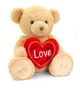 Jucarie de plus Keel Toys Ursulet Snuggles brun cu inima, 30 cm foto