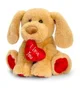 Jucarie de plus Keel Toys Catelus Ruffles cu inima, 25 cm foto