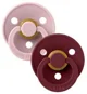 Set 2 suzete rotunde BIBS Colour Pink Plum/Elderberry (0-6 luni) foto