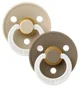 Набор из 2 круглых пустышек BIBS Colour Glow Vanilla/Dark Oak (0-6 мес.) foto