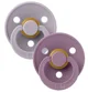 Set 2 suzete simetrice din latex BIBS Colour Fossil Grey/Mauve (0-6 luni)