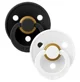 Set 2 suzete rotunde din latex BIBS Colour Black/White (6-18 luni) foto