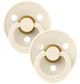 Set 2 suzete rotunde din latex BIBS Colour Ivory (6-18 luni) foto
