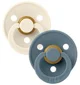 Set 2 suzete rotunde din latex BIBS Colour Ivory/Petrol (6-18 luni) foto