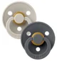 Set 2 suzete rotunde din latex BIBS Colour Sand/Iron (6-18 luni) foto