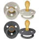 Set 2 suzete simetrice din latex BIBS Colour Sand/Iron (6-18 luni) foto