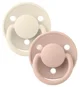 Set 2 suzete rotunde din silicon BIBS De lux Ivory/Blush (0-36 luni) foto