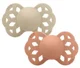 Set 2 suzete anatomice din silicon BIBS Infinity Vanilla/Peach (0-6 luni) foto
