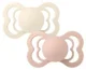 Set 2 suzete simetrice din silicon BIBS Supreme Ivory/Blush (0-6 luni)