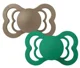 Set 2 suzete simetrice din silicon BIBS Supreme Dark Oak/Evergreen (0-6 luni) foto