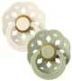 Set 2 suzete rotunde din latex BIBS Boheme Ivory/Sage (0-6 luni) foto