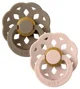 Set 2 suzete rotunde din latex BIBS Boheme Dark Oak/Blush (0-6 luni) foto