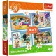 Puzzle Trefl 4 in 1 Echipa pisicilor foto