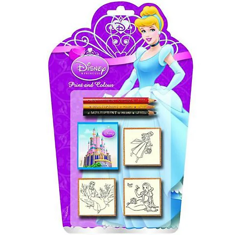 Set de creatie Multiprint cu 3 stampile, Printesele Disney