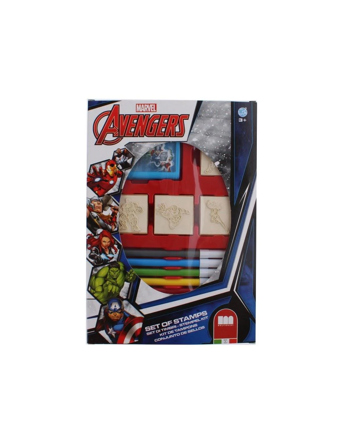 Set de creatie Multiprint cu 4 stampile, Avengers